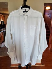 Tommy Hilfiger Men's Size Large Long Sleeve White Button Front Shirt