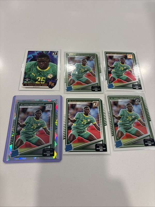 2025-26 Donruss FIFA World Cup El Hadji Malick Diouf Rated Rookie Lot 6 Cards