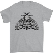 Camiseta de hombre A Gothic Moth Skull 100 % algodón