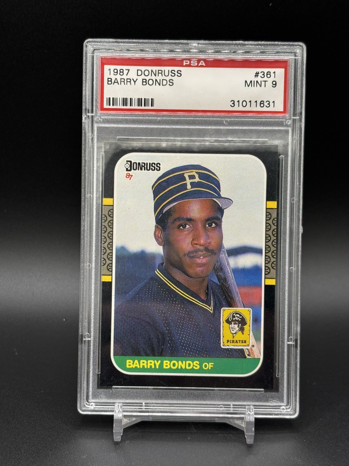1987 Donruss Barry Bonds Rookie RC #361 Pirates PSA 9 HOF