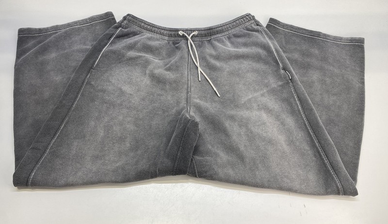 Alexander Wang Womens Sweatpant Dark Gray Size M Cotton Terry Crystal Hotfix