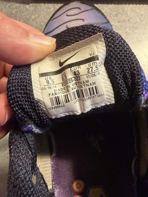 Nike Air Max Plus OG 2018 TN Tuned Voltage Purple Vintage Sohle Größe EU43 US9