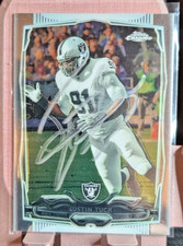 2014 Topps Chrome  Justin Tuck #3 Silver Auto!   Free Ship!!!