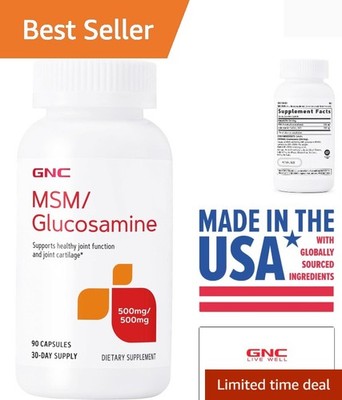 MSM Glucosamine 500mg Supplement, Supports Healthy Joint Function, Supports H...