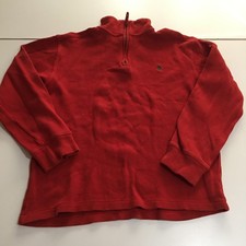 Polo Ralph Lauren Kids Medium Red Sweater Pullover 1/4 Zip Sweatshirt