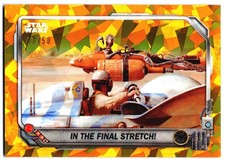 2024 Topps Star Wars Episode 1 Sapphire In The Final Stretch Gold Refractor /50