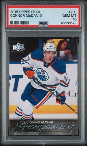2015/16 Upper Deck Hockey #201 Connor McDavid Young Guns Rookie PSA 10 GEM MINT
