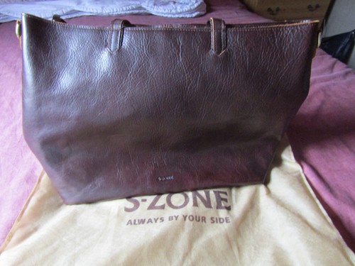 S-Zone Women Vintage Crazy Horse Leather Tote Retro Shoulder Bag Large Handbag