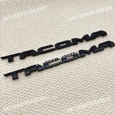 2pc Matte Black Door Side Emblem For Tacoma 2016-2024 Left Right Nameplate Badge