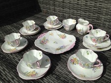 Antique Shelley Fine Bone China Tea Set - Wild Flowers Design
