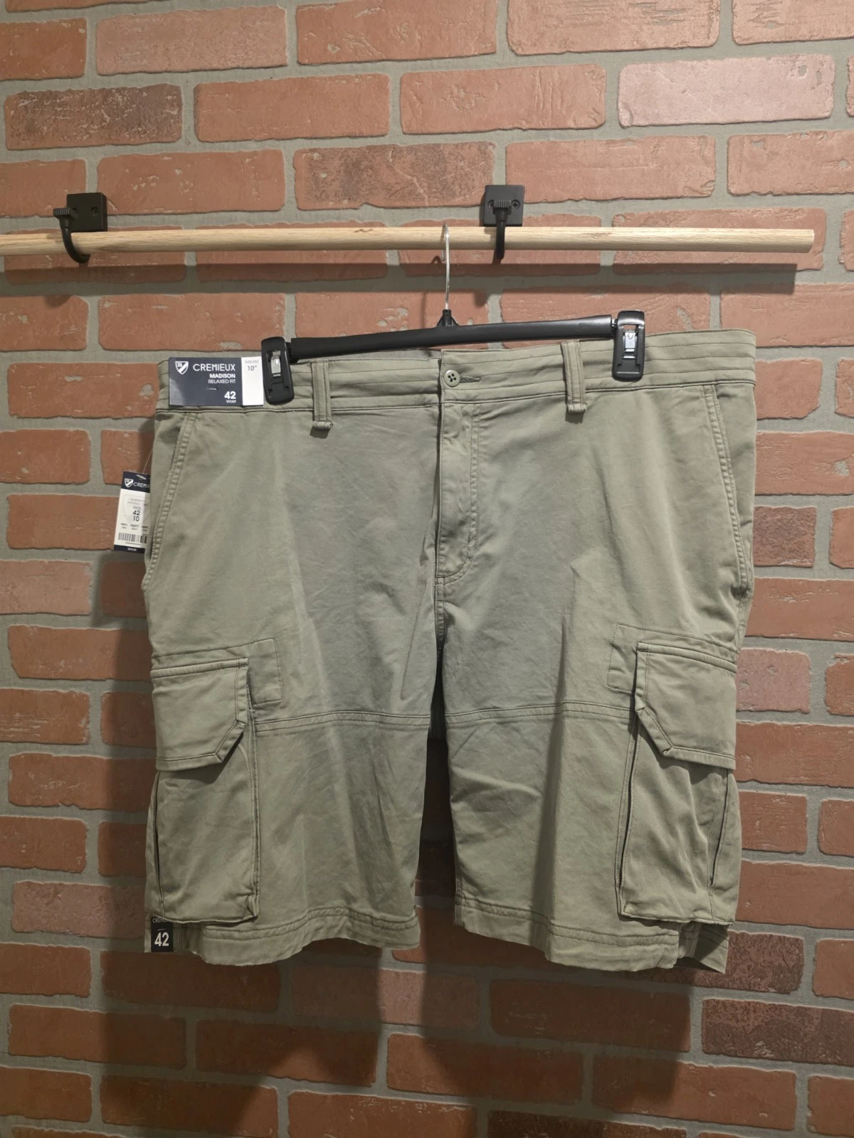 cremieux cargo shorts 42 Antique Green New Scretchy. Bin 32