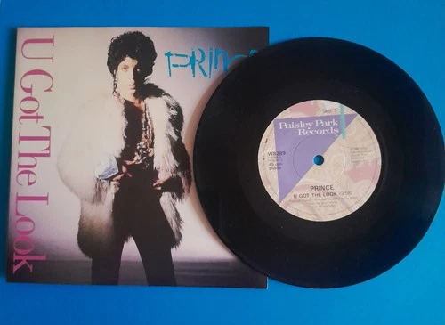 Prince u got the look 7 inch vinyl single 1987 FIRST PRESSING signed by Pedro