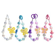 Handmade Beaded Women Phone Chain Wrist Strap Lanyard Jewelry Keychain Antiloss