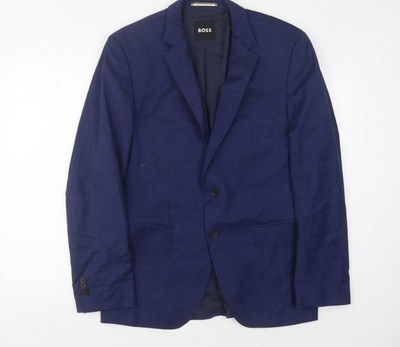 BOSS Blazer-Sakko Herren blau, Größe 40R klassischer Stil