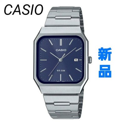 CASIO MTP-B185D-2A1 Collection Standard Navy Dial Stainless Steel Watch