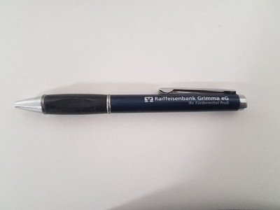 EDLER KUGELSCHREIBER RAIFFEISENBANK GRIMMA - VOLKSBANK BANK KULI