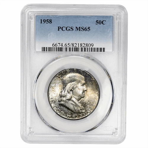 1958 Franklin Half Dollar 50C PCGS MS 65
