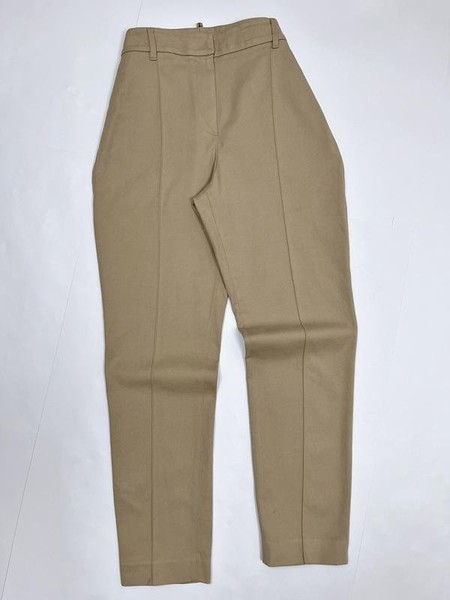 Women Brunello Cucinelli Trousers Beige Cotton 42