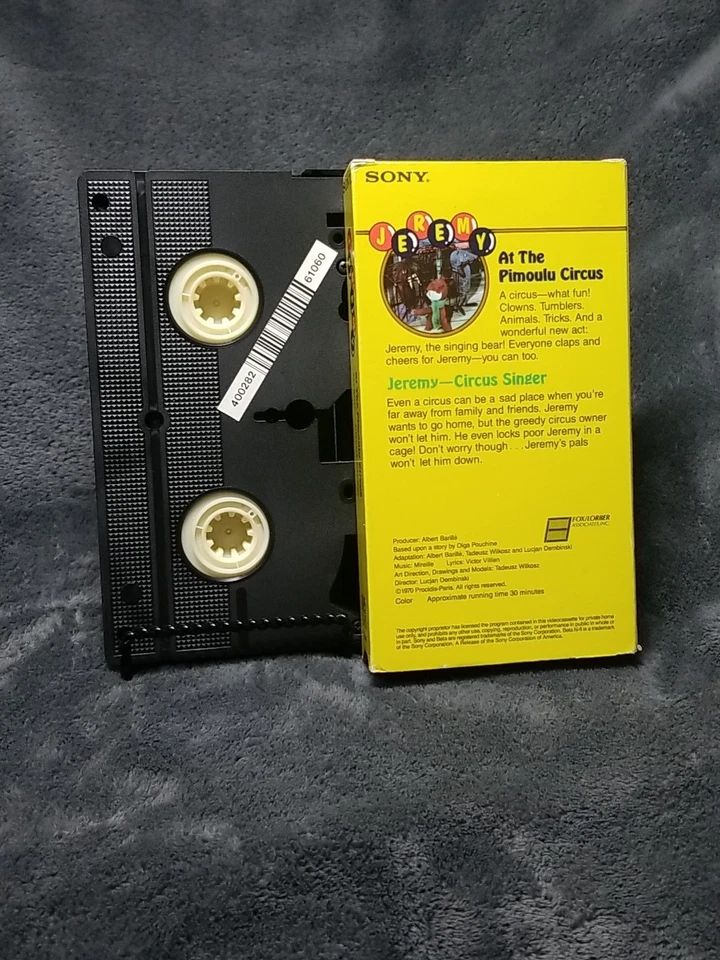 Приключение Джереми в цирке Пимулу - Джереми - цирковой певец - РЕДКАЯ VHS - Изображение 2 из 2
