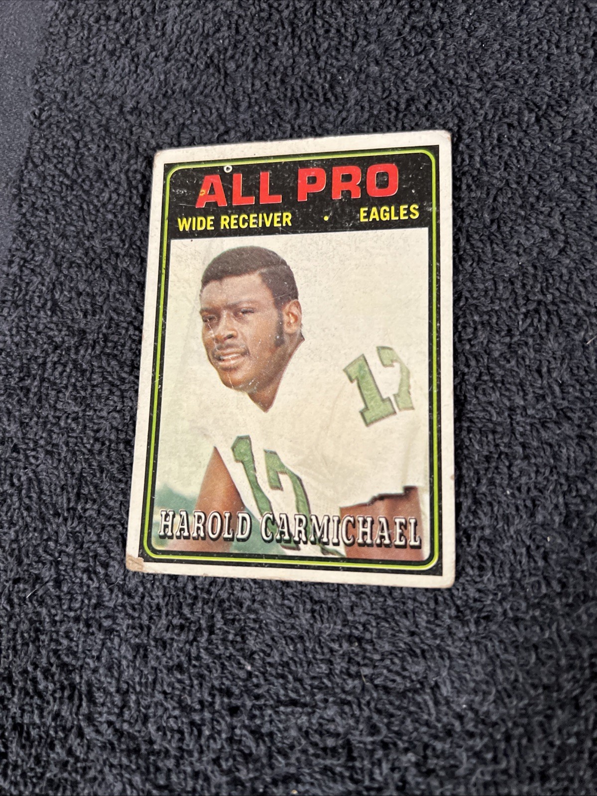 VINTAGE 1974 Topps - H.Carmichael #121 (RC) PHILADELPHIA EAGLES POOR CONDITION