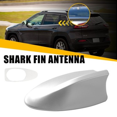 Shark Fin Antenna Roof Aerial Base AM/FM Radio Signal For Car SUV Truck Silver
