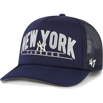 New York Yankees '47 Brand Navy Backhaul Foam Trucker Snapback Hat