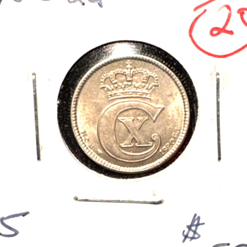 Denmark 1920 25 ore KM 815.2a Gem BU - Picture 1 of 2