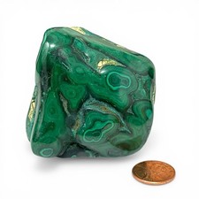 Pietra di Malachite Cristallo Lucidato a Forma Libera Esemplare Minerale 186 Grammi