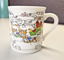 Toscany Collection Santa and Reindeer in Holiday Traffic Mug U.S. Mail