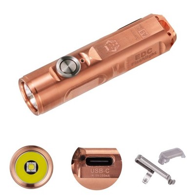 RovyVon Aurora A9 Pro G4 Copper Keychain Flashlights, Max 650 High Lumens Sup...