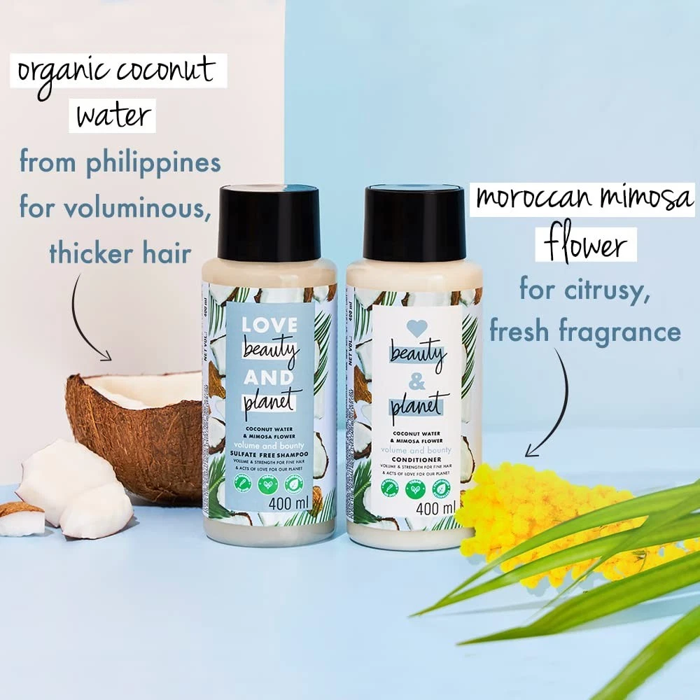 Love Beauty & Planet Coconut Water Mimosa Flower Shampoo Sulfate Free 400ml