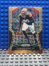 2019 Panini Prizm Carlos Dunlap Laser Prizm #82 Cincinnati Bengals