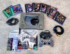 Sony PlayStation 1 PS1 Console Lot 8 CIB Games DualShock Tested Near Mint Works