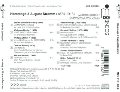 #ad HOMMAGE … AUGUST STRAMM NEW CD $27.99