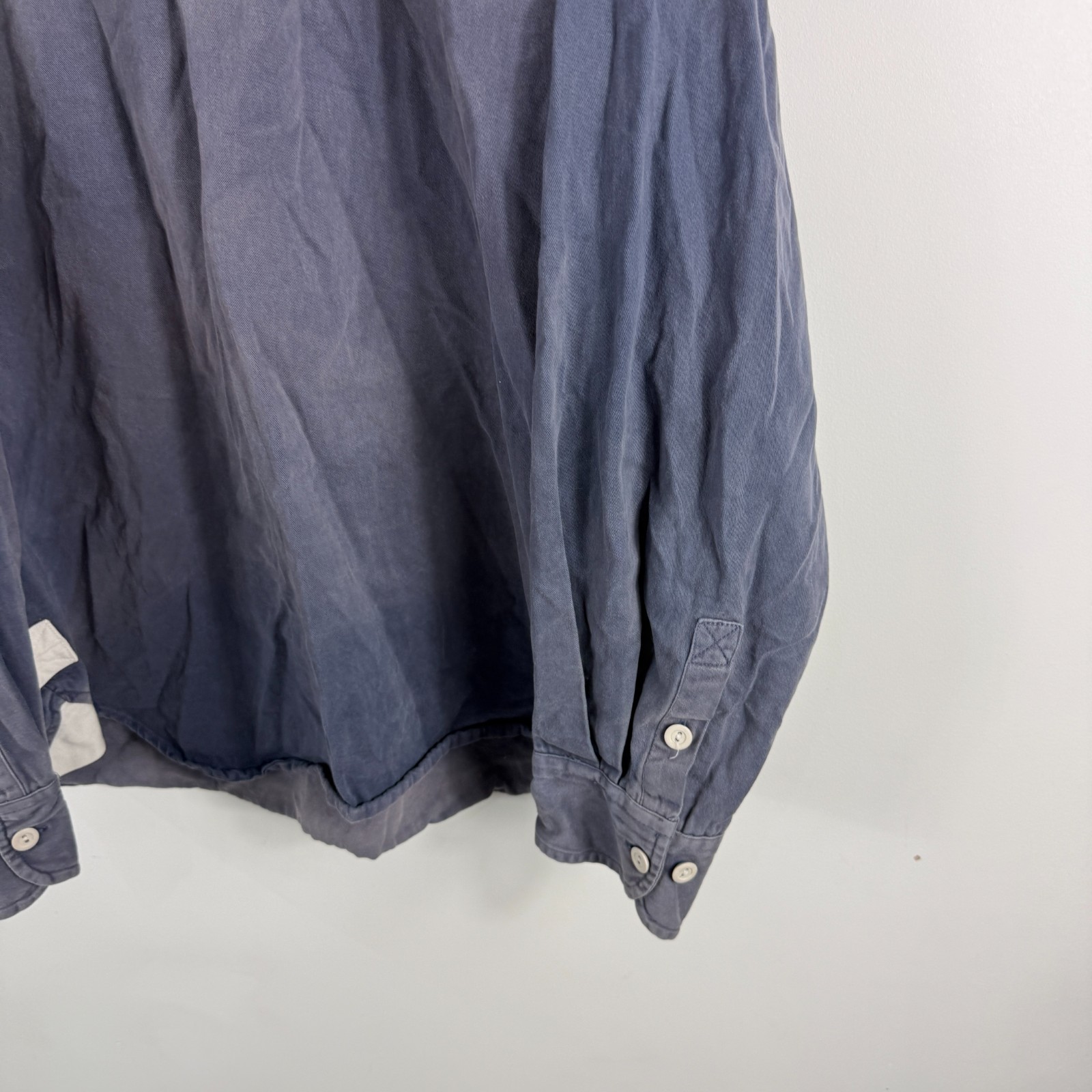 VTG Adnams 2000s Sole Bay Brewery Blue Embroidered Large Cotton Drill Sweatshirt image 5