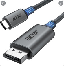Acer USB C to Displayport Cable 6.6 FT 4K 60HZ 2K 165Hz , Type-C to Displayport