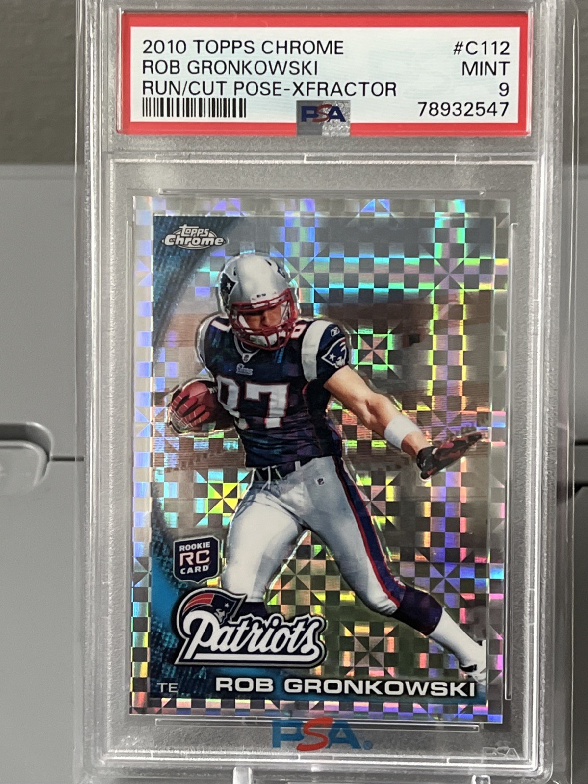Rob Gronkowski 2010 Topps Chrome Xfractor PSA 9 RC