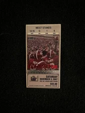 2007 Alabama Football Ticket Stub Saban’s First Year 