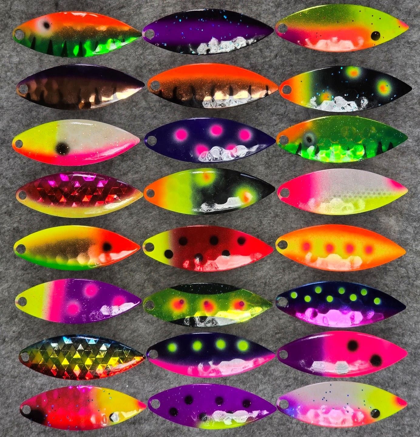 (Ct of 24) Kingfisher Tackle Willow Leaf #4 Spinner Designer Blade Tackle Craft! - Image 4