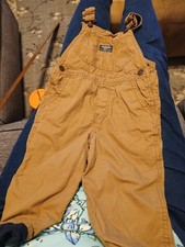 Oshkosh B'gosh Unisex Vestback Brown Overalls Size 3T EUC