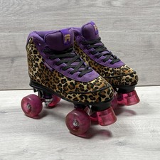 Rookie quad Roller Skates Purple / Leopard Print Womens Size UK 4