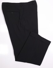 Ted Baker Mens Black Flat Front Wool Dress Pants Trousers 34x29