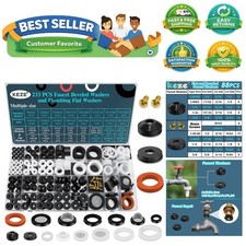 233 Pcs Plumbing and Faucet Washers Assortment Kit for Assorted Spigot Water ...