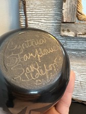 Cynthia Starflower San Ildefonso Blackware Pottery Vase Native American 