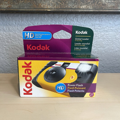 Kodak Power Flash HD Single Use Camera 27 Exposure Exp 11/2014 New Sealed Box