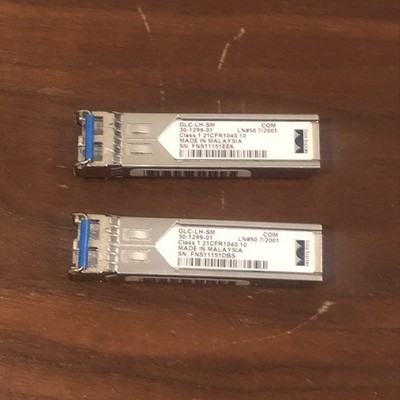 Cisco GLC-LH-SM Gigabit Fiber SFP Module (Lot of 2)