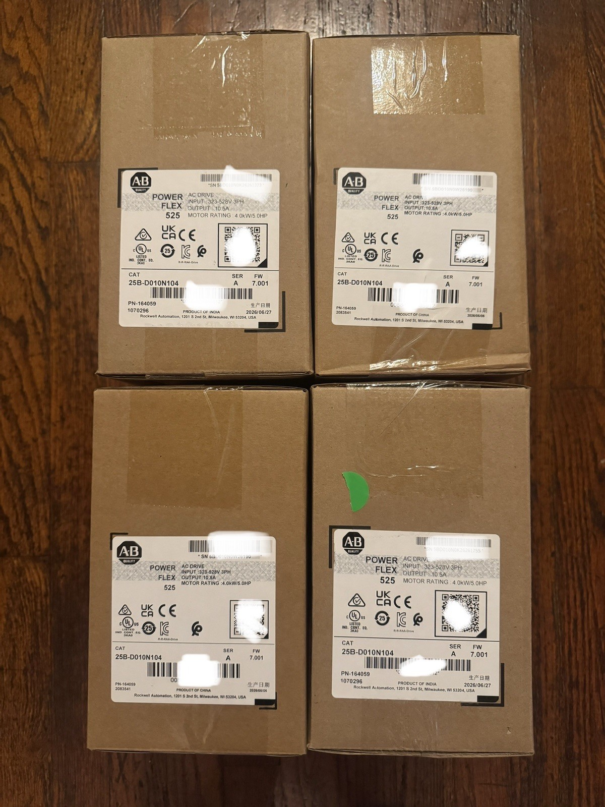 Allen-Bradley 25B-D010N104 Powerflex 525 5hp Drive