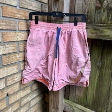 Nike Men  s Faded Red Swim Trunks With Mesh Lining Size Large
