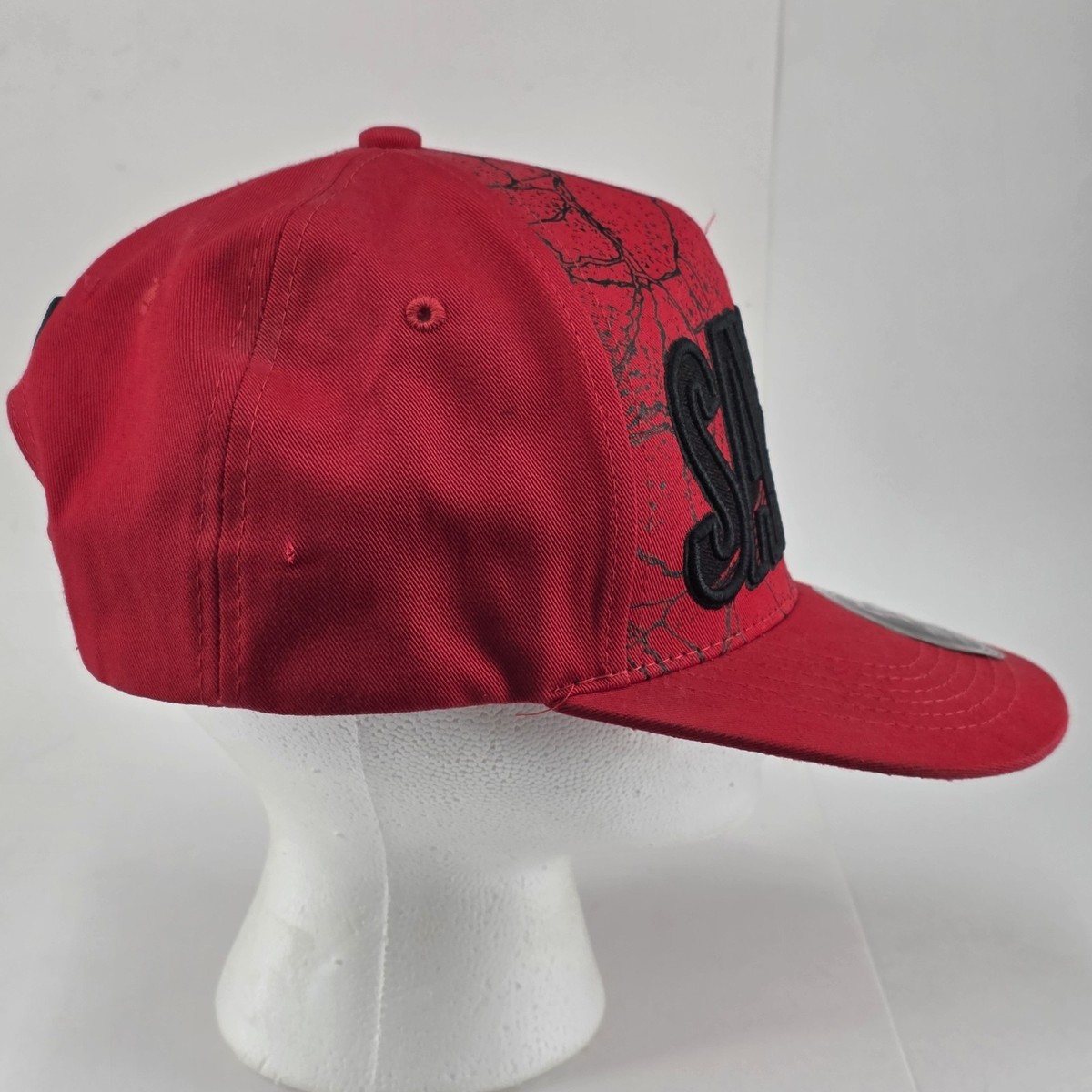 Top Level Snapback Hat Re/Black Marbel Pattern Savage View 4