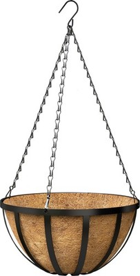 WIDE BAND HANGING BASKET W/COCO LINER